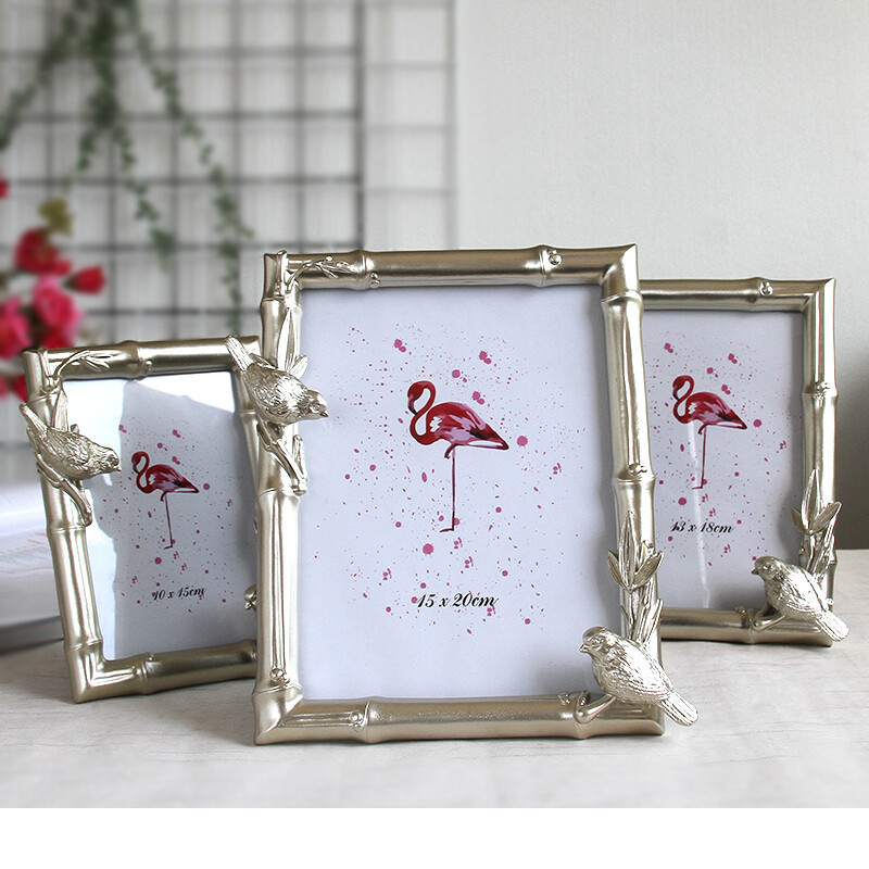 Armsad värsked bambuslindude pildiraam, loominguline kodukaunistus, pulmapildiraam, sünnipäevakingitus, detsember FG1078, uus