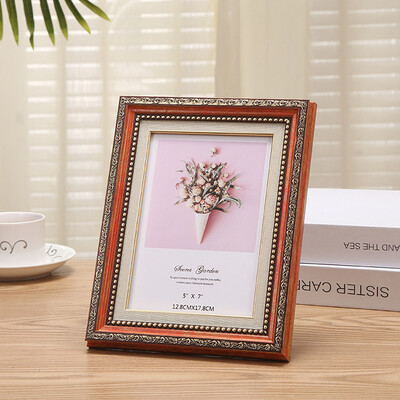 Rama foto retro albastra 5 x 7 rama foto birou acasa pentru rama foto design unic Cadou de Craciun Valentine`s Day