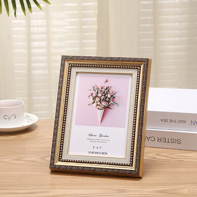 Rama foto retro albastra 5 x 7 rama foto birou acasa pentru rama foto design unic Cadou de Craciun Valentine`s Day