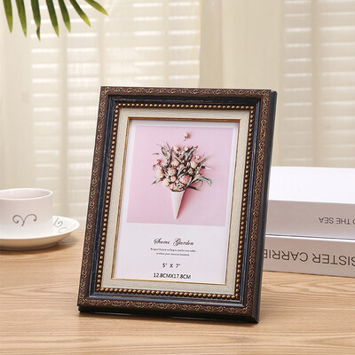 Rama foto retro albastra 5 x 7 rama foto birou acasa pentru rama foto design unic Cadou de Craciun Valentine`s Day