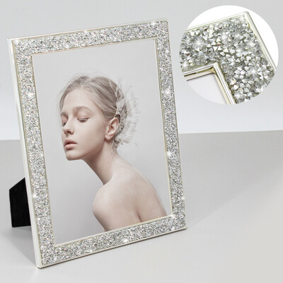 Auriu Argintiu Culoare negru Metal sclipici Rama foto Copii 6 inch 7 inch 8 inch stralucire Copii Rochie de mireasa Rama foto