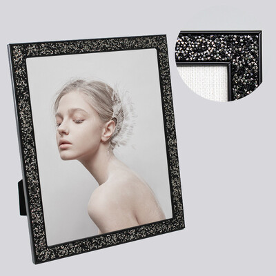 Auriu Argintiu Culoare negru Metal sclipici Rama foto Copii 6 inch 7 inch 8 inch stralucire Copii Rochie de mireasa Rama foto