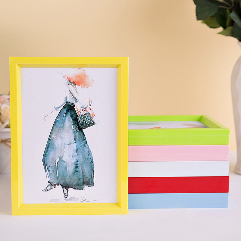 Ramă foto colorată Afișare imagini din plastic pentru decorațiuni de nuntă Rame foto Rame pentru masă de birou