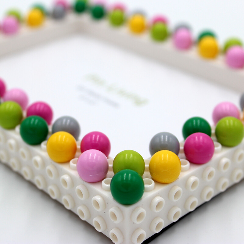 Pinliving kommimaja laste ehitusklotsid isetegemise pildiraamide komplekt beebi kasvu mälestusürituseks käsitsi valmistatud album