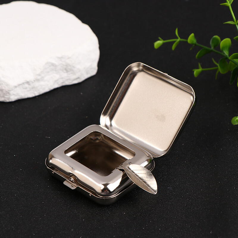 N2HAO Smallsweet roostevabast terasest nelinurkse taskuga tuhatoos metallist tuhaalus Tasku kaanega tuhatoosid Kaasaskantav tuhatoos