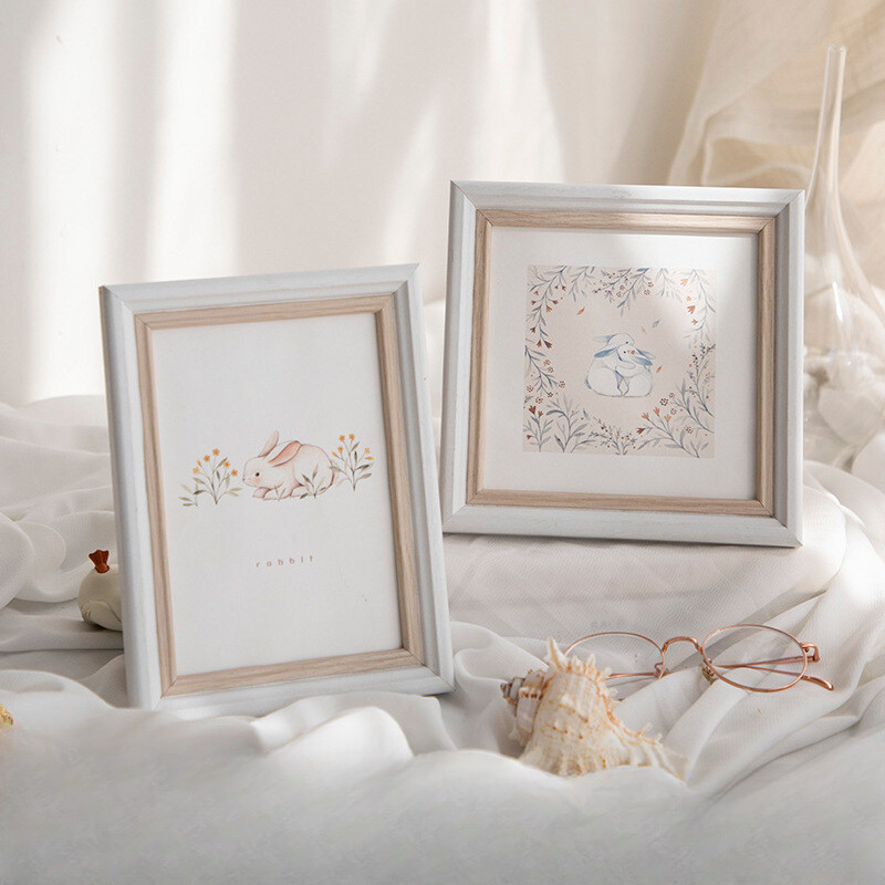 Põhjamaade vaiguvalge pildiraam 6-tolline 7 8 10 A4 pildiraam rippseina kodukaunistus