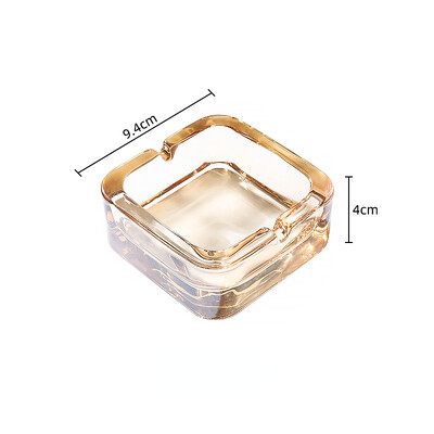 Tuhatoos Kristallklaasist Väike peen moekas kandiline sigaretitops suitsutamiseks elutuba majapidamissuitsetajate luksuslik tuhatoos