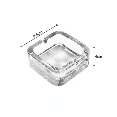 Tuhatoos Kristallklaasist Väike peen moekas kandiline sigaretitops suitsutamiseks elutuba majapidamissuitsetajate luksuslik tuhatoos