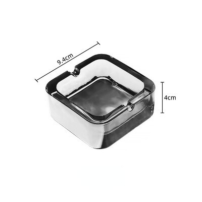 Tuhatoos Kristallklaasist Väike peen moekas kandiline sigaretitops suitsutamiseks elutuba majapidamissuitsetajate luksuslik tuhatoos