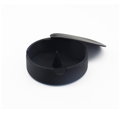 Scrumieră din silicon rezistentă la căldură moale pentru interiorul mașinii Tavă de scrumieră cu capac anti-opărire, lavabilă, container personalizat de birou