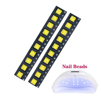 20ps a lot Bead λάμπα νυχιών 1W UV LED SMD5054 5051 5050 UV LED Lamp 365+395NM LED Diodes For Nail SUN Machine For DIY