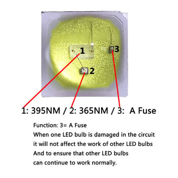 20ps a lot Bead λάμπα νυχιών 1W UV LED SMD5054 5051 5050 UV LED Lamp 365+395NM LED Diodes For Nail SUN Machine For DIY