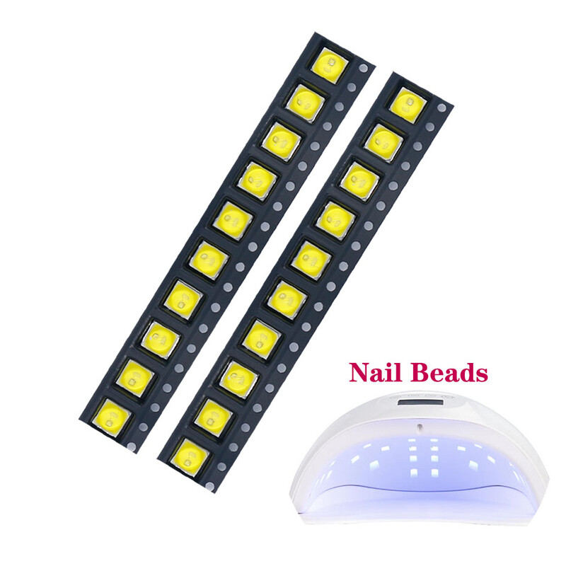 20ps daug Nagų lempos karoliukas 1W UV LED SMD5054 5051 5050 UV LED lempa 365+395NM LED diodai nagams SUN mašina, skirta pasidaryk pats