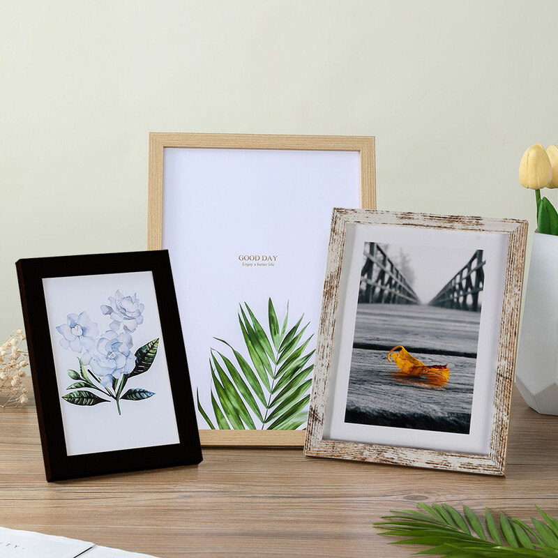 Ramă foto din lemn pentru agățat pe perete 10X15cm 15X20cm 20X25cm Ramă foto din lemn A4 pentru poze Decor foto cadou comemorativ