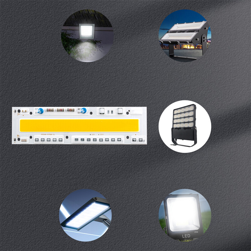 30W-150W ryškumo LED mikroschema 220V COB lustai apatinio apšvietimo matricos lemputė, didelės galios šviesos dalys LED lemputės grandinės plokštė, skirta namuose pasidaryk pats