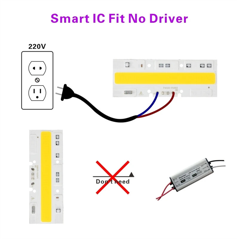 30W-150W ryškumo LED mikroschema 220V COB lustai apatinio apšvietimo matricos lemputė, didelės galios šviesos dalys LED lemputės grandinės plokštė, skirta namuose pasidaryk pats