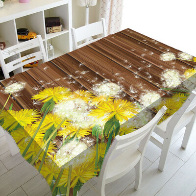 3D drugelių gėlių spausdinimas Stačiakampės staltiesės, skirtos stalo vestuvių dekoravimui Kavos staliukai Nuo dėmių apsaugotos staltiesės dekoras