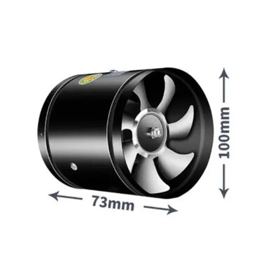 4''6''8'' Cijevni ispušni ventilator Ventilator zraka Metalna cijevna ventilacija Ispušni ventilator Mini izvlaka Kupaonski WC Zidni ventilator Kanalni ventilator