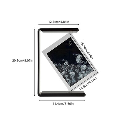 Kreativni dvostrani rotirajući 6-inčni prozirni akrilni okvir za fotografije visoke razlučivosti za vjenčanja i uređenje doma