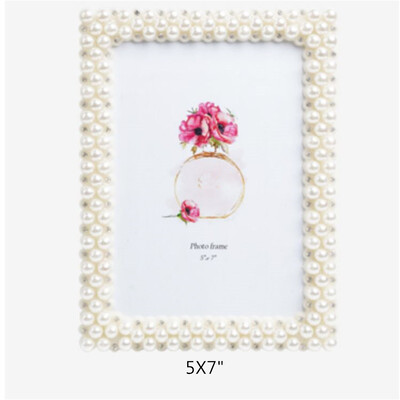 Rama foto franceză vintage cu perle 3"6"7"8"10" în formă de inimă pătrat rotund, lumină europeană, ramă de lux pentru copii, decorare a casei