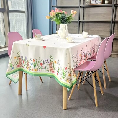 Väike värske ruudukujuline ristkülikukujuline laudlina, mis sobib köögilaua kaunistamiseks Lihtsas stiilis taimse laudlina kaunistuseks