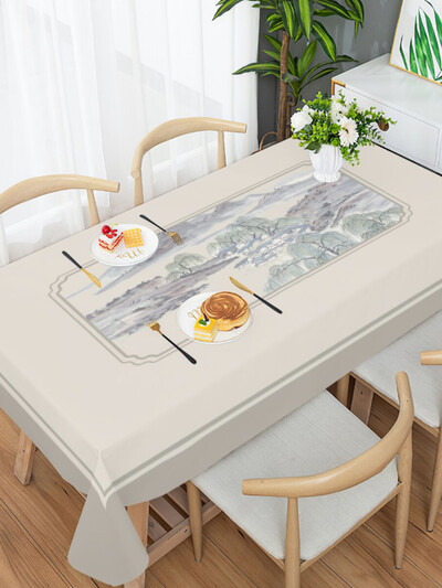 Kaasaegsed lihtsad ristkülikukujulised laudlinad pühadepeokaunistus Veekindel kortsudekindel laudlina pulmakaunistuseks