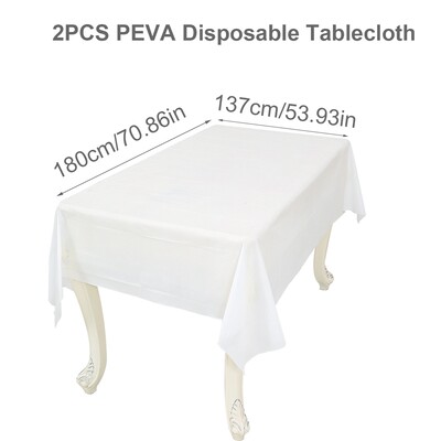 Ühevärviline valge roosa laudlina lauakate Palju õnne sünnipäevaks peokaunistus lastele beebiõhtu pulmapeotarbed laudlina