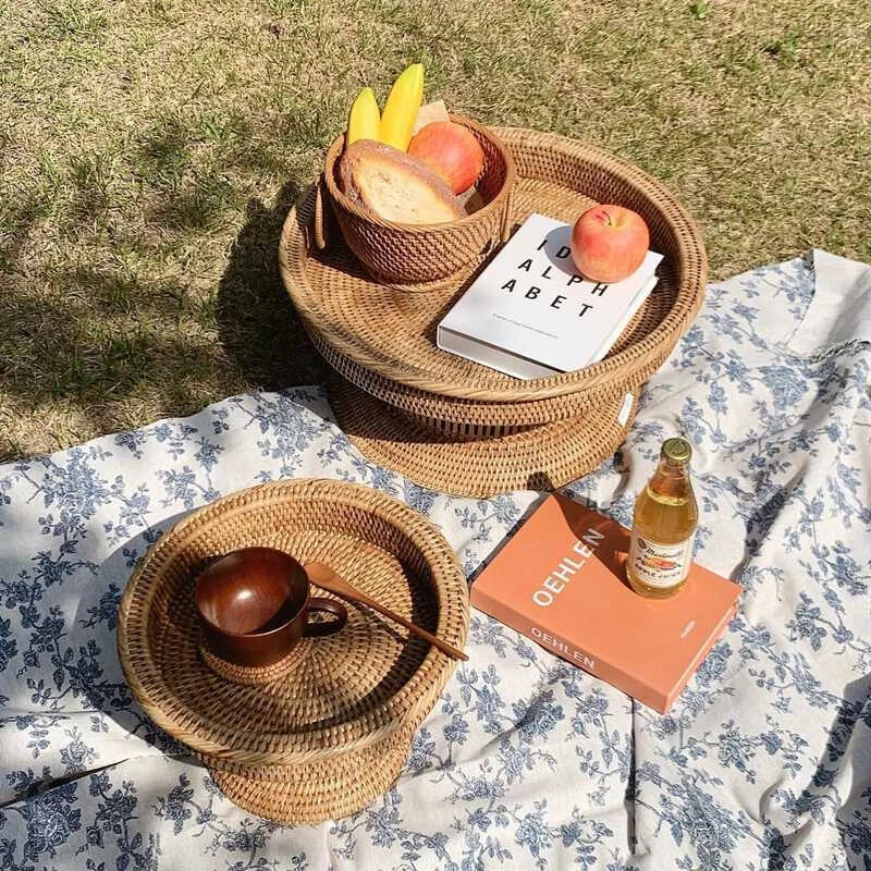 Ins Cvjetni stolnjaci Retro pamučne lanene navlake Stolić za kavu Blagovaonski pokrivač Stolnjak Podmetač za piknik Rekviziti za fotografije Dekoracija sobe 식탁보