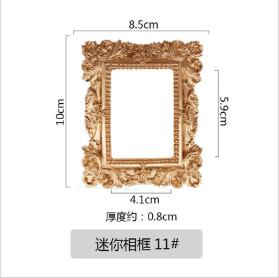 Zlatni retro okvir za fotografije Nail Art Nakit Dekoracija Uređenje doma Fotografija Pozadina Snimanje Rekviziti za fotografije