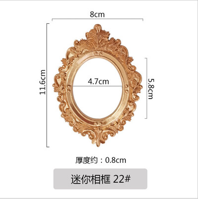 Zlatni retro okvir za fotografije Nail Art Nakit Dekoracija Uređenje doma Fotografija Pozadina Snimanje Rekviziti za fotografije