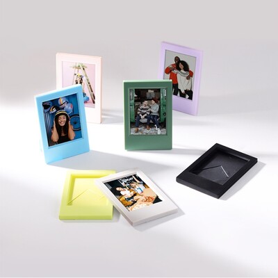 3 hüvelykes mini fotókeret Polaroid képkerethez asztali fotókártya kijelző asztali állvány Otthoni irodai dekoráció Ajándék