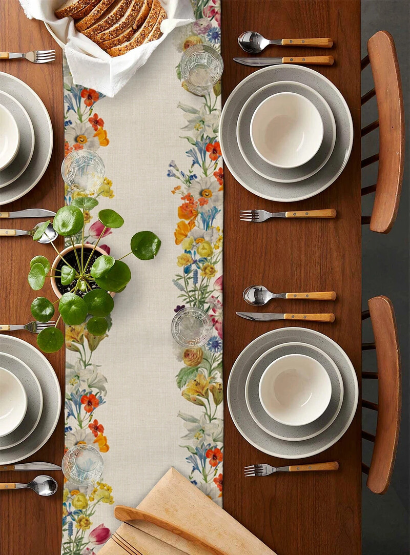 Crizanteme de primăvară, flori, alee de masă din in, decorațiuni de nuntă, alee de masă lavabile, pentru decorarea petrecerilor de masă