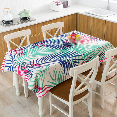 Rainforest Leaf Print Laudlina Pestav ristkülikukujuline Kodu Kohvi Söögilaud Kamin Mikrolaineahju kate