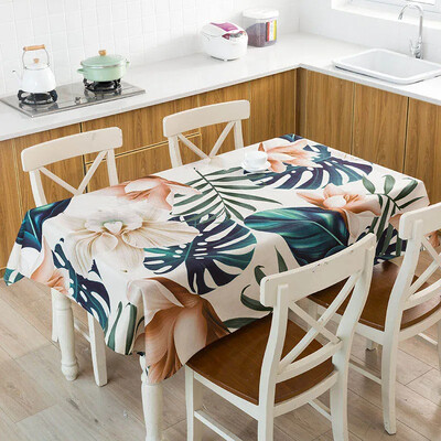 Rainforest Leaf Print Laudlina Pestav ristkülikukujuline Kodu Kohvi Söögilaud Kamin Mikrolaineahju kate