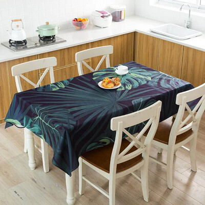 Rainforest Leaf Print Laudlina Pestav ristkülikukujuline Kodu Kohvi Söögilaud Kamin Mikrolaineahju kate