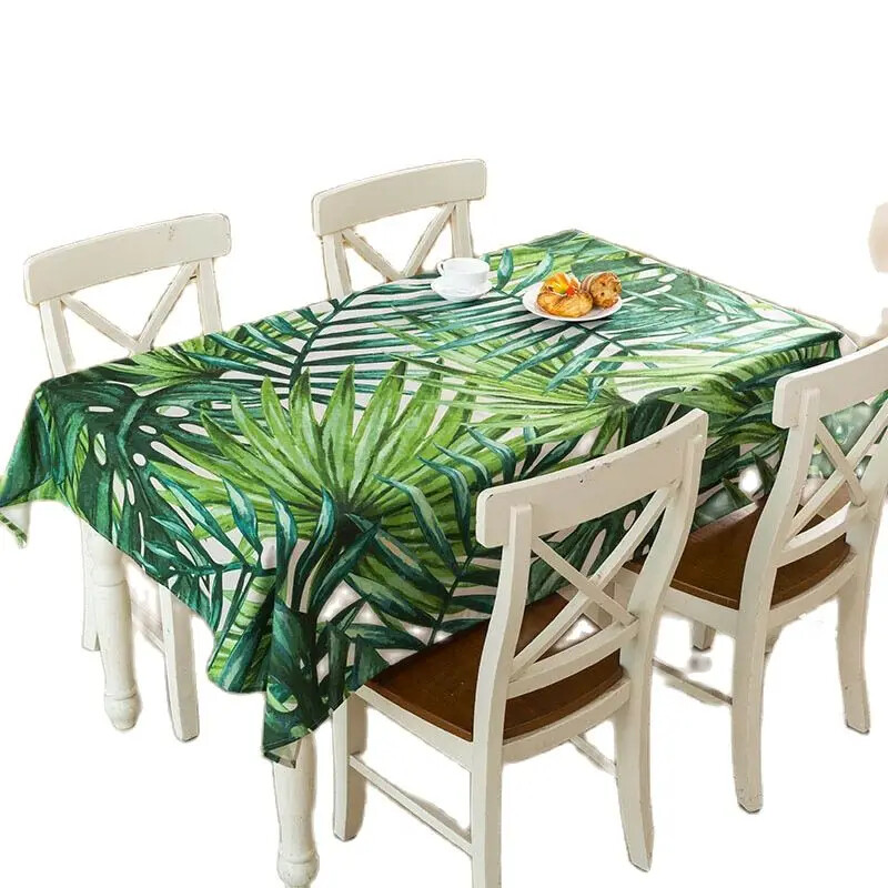 Rainforest Leaf Print Laudlina Pestav ristkülikukujuline Kodu Kohvi Söögilaud Kamin Mikrolaineahju kate