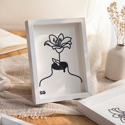 Šiaurės stiliaus paveikslų rėmeliai 5/6/7/8 colių nuotraukų rėmeliai, skirti staliniam ekranui Vestuvių kūdikio šeimos portretai namų biuro dekoravimui