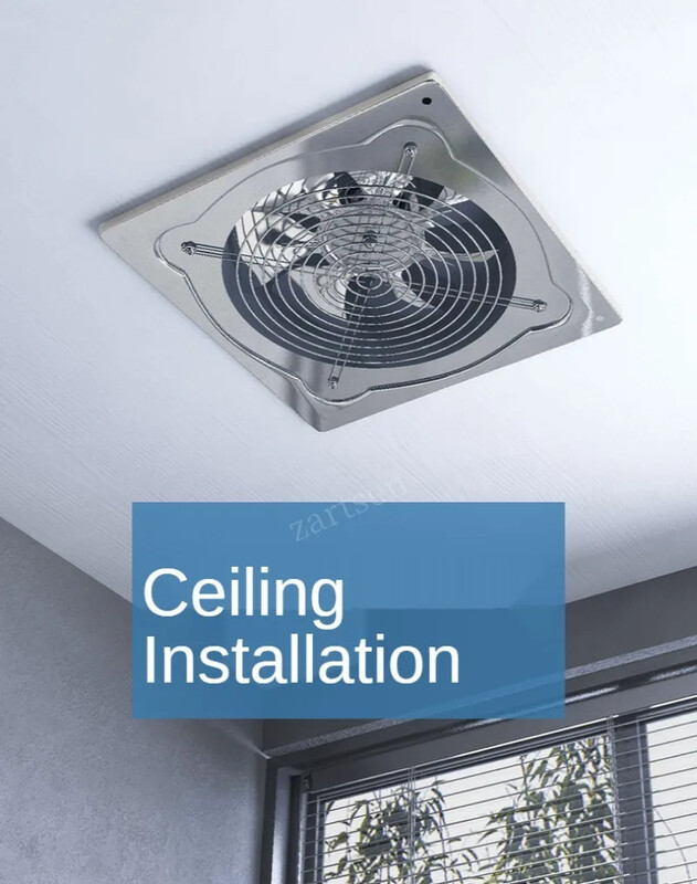 6/7/8-tolline elektriline väljatõmbeventilaator ventilatsioonitoru ventilaator vannitoa köök seina aken roostevabast terasest pööningul tööstuslikud ventilaatorid