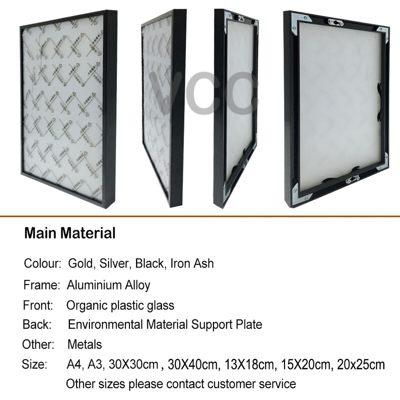 Ramă foto din metal pentru afiș de perete Rame foto Rame foto clasice din aluminiu pentru agățat pe perete A3 A4 30x40 Ram certificat