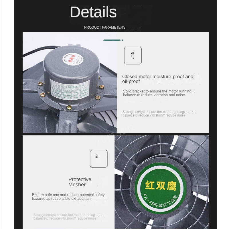 10-tolline kahesuunaline ventilaator elektriline väljatõmbeventilaator Köök majapidamistoru toru ventilaator Suure võimsusega võimas väljatõmbeventilaator