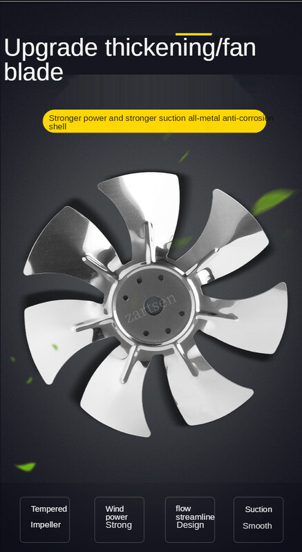 6``8`` stiprintuvas ventiliatorius ištraukimo ventiliatorius vėdinimo vamzdžio ventiliatorius vonios tualetui virtuvės sieninis langas nerūdijančio plieno ventiliatorius