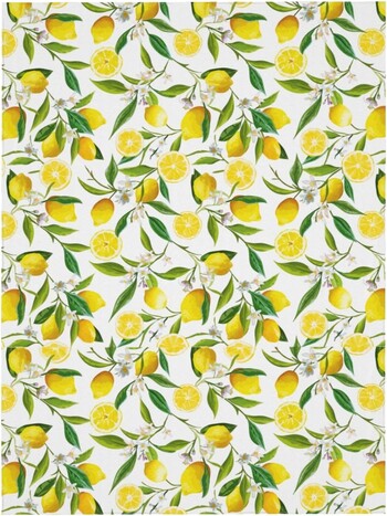 Summer Lemon Fruits Floral Ορθογώνιο Τραπεζομάντιλο Διακοσμήσεις γιορτινό πάρτι Επαναχρησιμοποιούμενα αδιάβροχα τραπεζομάντιλα κουζίνας Διακόσμηση τραπεζιού κουζίνας