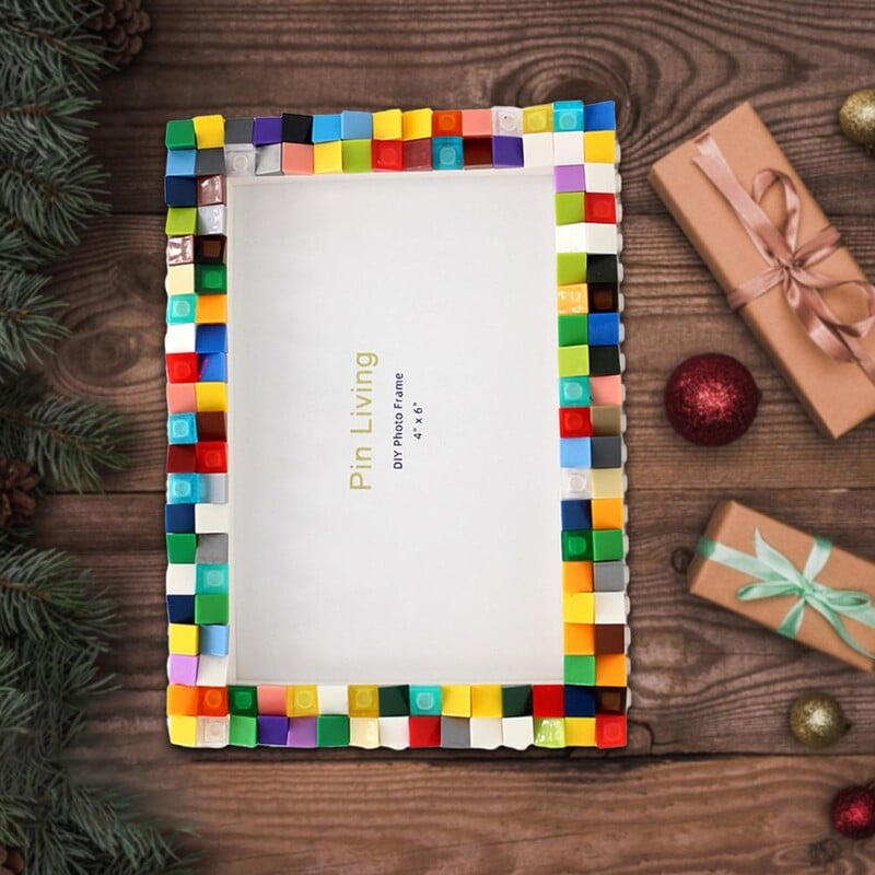 Pildiraam Pusleplokkide Käsitsi koostamine Lihtne kokku panna Innovatiivne mõtlemisrong DIY pildiraam lasteaia jaoks