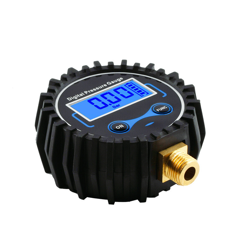 1/4 1/8 200 PSI digitaalne rehvirõhumõõdik LCD-taustavalgustusega LED digitaalne rehvirõhumõõtur autorõhutesteri jaoks