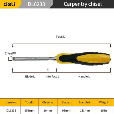 DELI puidunikerdamiseks mõeldud lame peitel 10–25 mm nikerdusnuga puulõikamiseks puusepa puidutöötlemistööriistad puusepa puidutööriistadele