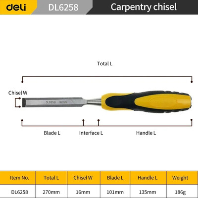 DELI puidunikerdamiseks mõeldud lame peitel 10–25 mm nikerdusnuga puulõikamiseks puusepa puidutöötlemistööriistad puusepa puidutööriistadele