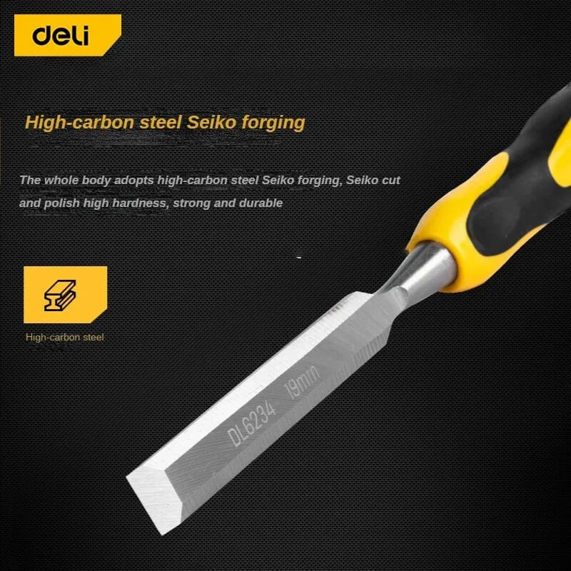 DELI puidunikerdamiseks mõeldud lame peitel 10–25 mm nikerdusnuga puulõikamiseks puusepa puidutöötlemistööriistad puusepa puidutööriistadele