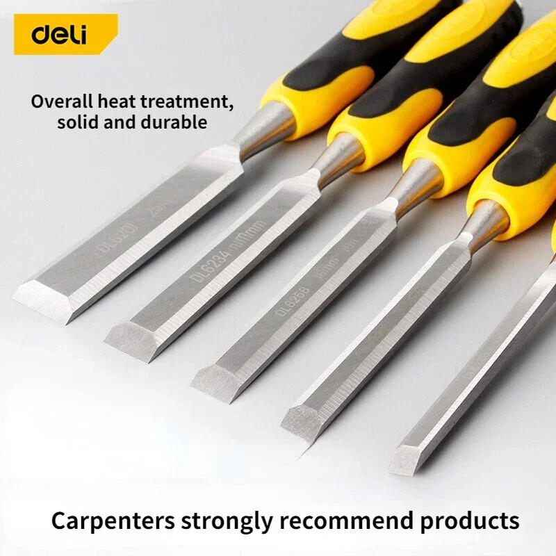 DELI puidunikerdamiseks mõeldud lame peitel 10–25 mm nikerdusnuga puulõikamiseks puusepa puidutöötlemistööriistad puusepa puidutööriistadele