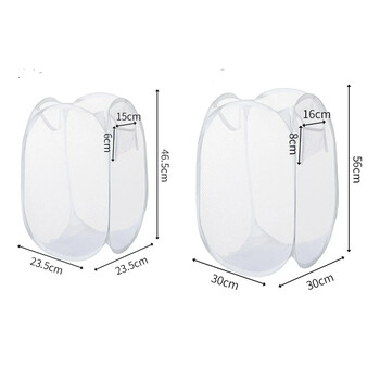 Кошница за мръсни дрехи Скелет Вентилирана Сгъваема Лесна за съхранение Преносима кошница за дрехи с голям капацитет