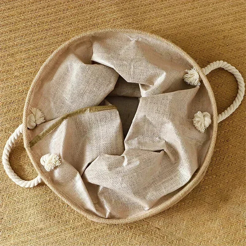 Kokkupandav pesukorv Puuvillased linased riided Mänguasjade hoiukorv Käepidemega pesukorvid Kodu määrdunud riiete organiseerijad